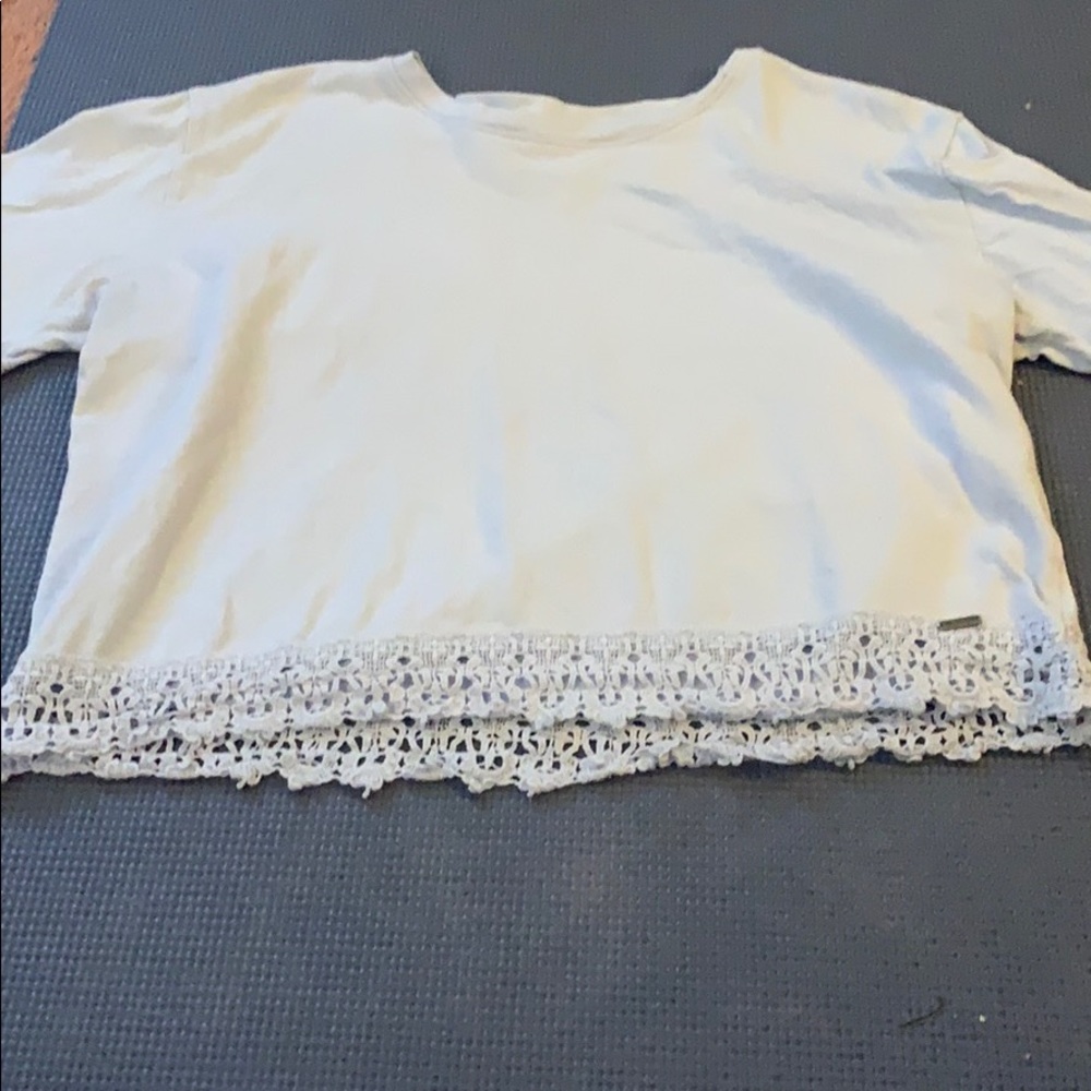 Light blue crop top